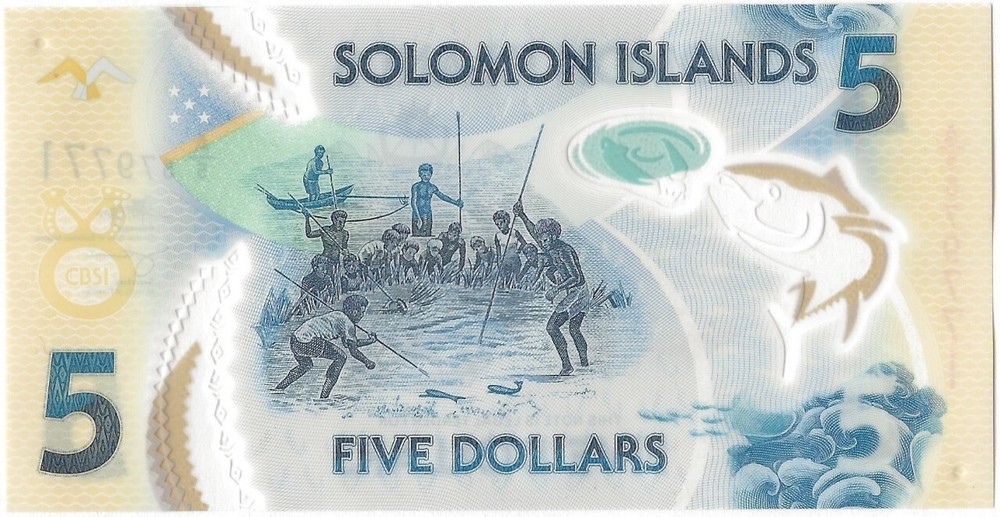 Solomon Islands New B221b 5 Dollars Polymer 2022