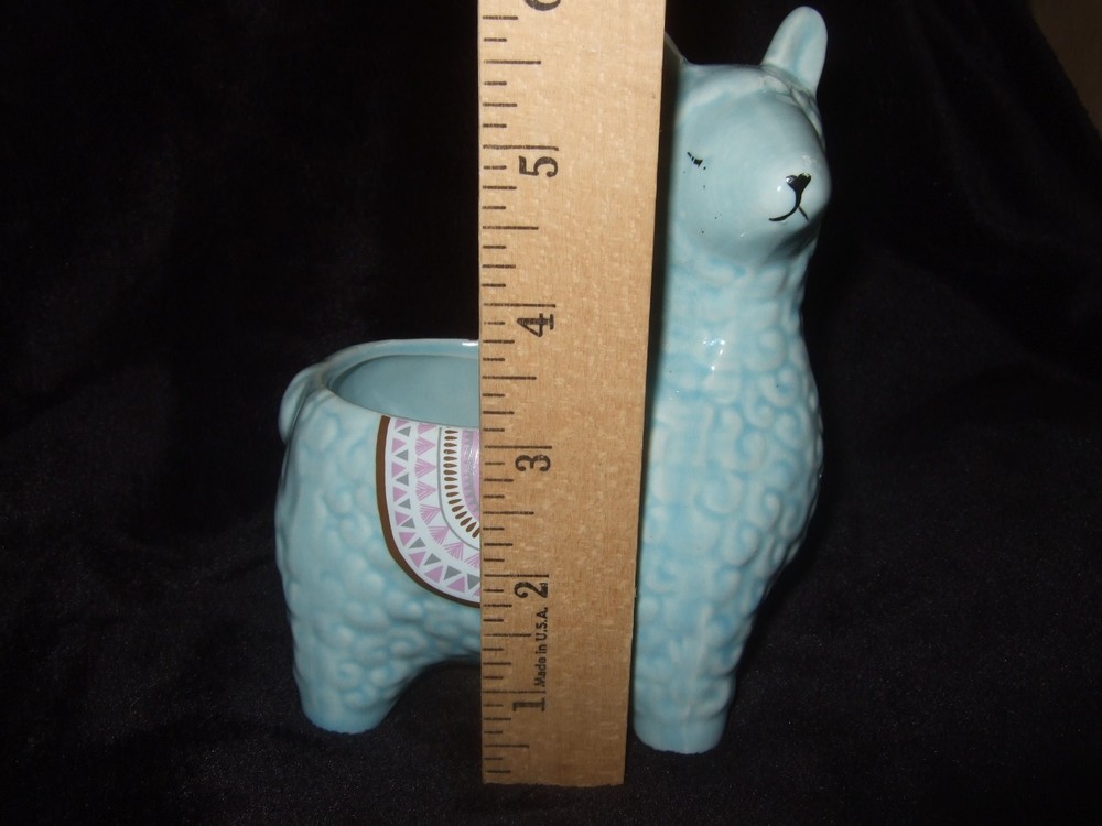 Blue Multicolor Llama / Alpaca Succulent planter