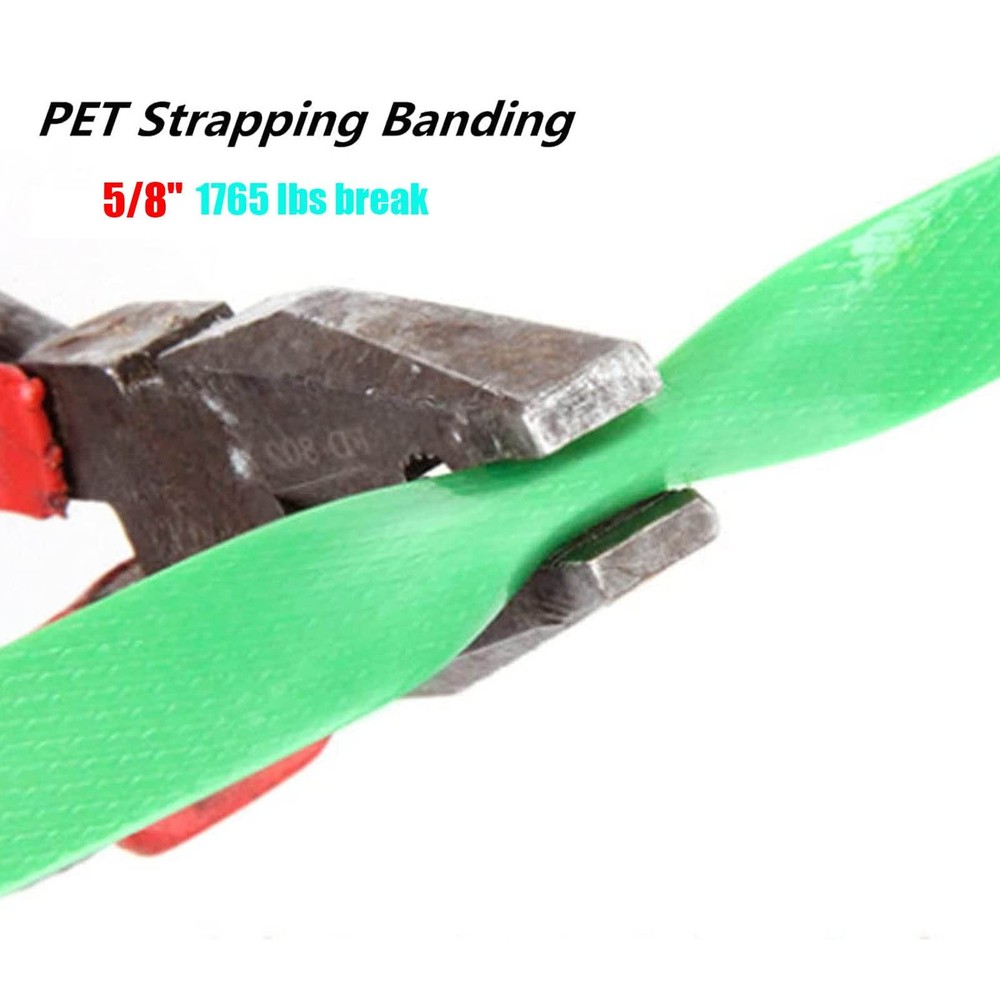 Packaging Smooth Green 5/8 x 320’ Polyester (PET) Strapping, 1765 lbs Break