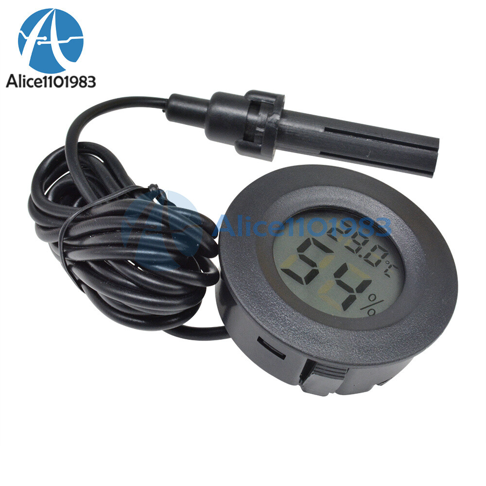 Mini Humidity Hygrometer Thermometer Temperature Meter Probe with 1.5m Cable