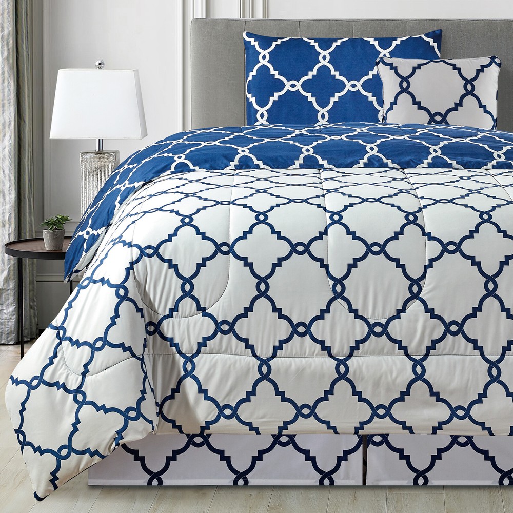 5 Piece Comforter Set Duvet Insert Ultra Soft Microfiber Reversible Comforters