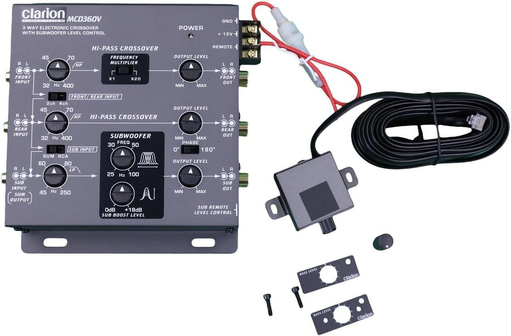 Mobile Electronics Mcd360 3 Way 6 Channel Electronic Crossover with Subwoofer Co