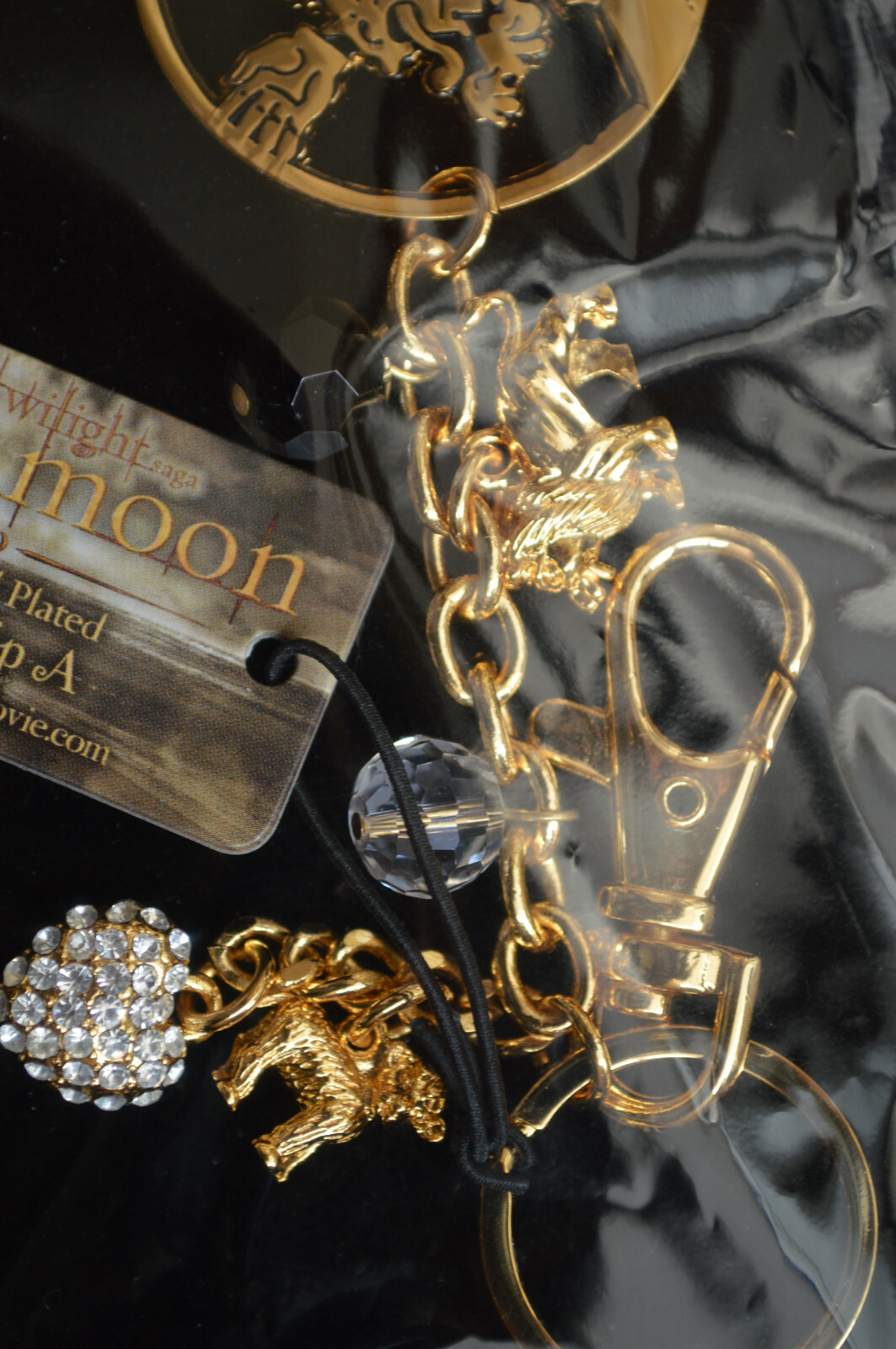 Neca The Twilight Saga New Moon 18K Gold Plated Bag Clip A Charm Dangler Keyring