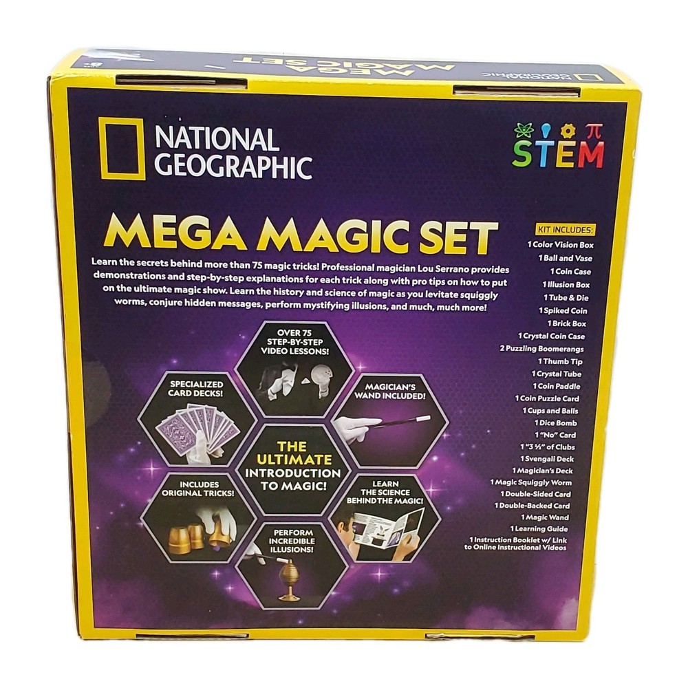 National Geographic Mega Magic Set 75 Tricks Video Lessons STEM