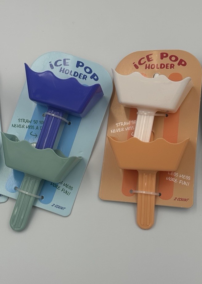 Ice Pop Holder (2) 4 Count Reusable, Gift Basket, Stocking Stuffers.