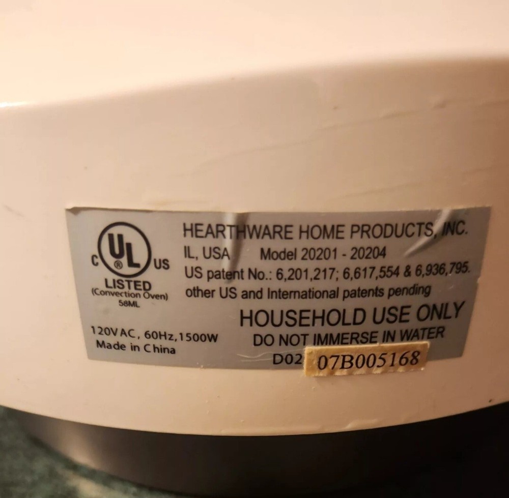 NuWave Infrared Oven By HEARTHWARE Replacement Motor Model 20201 *TESTED WORKS*