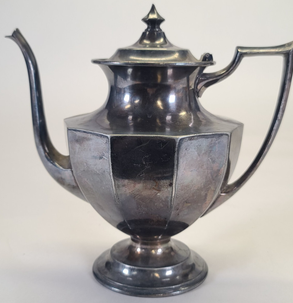 F.B. Rogers Silver Co Quadruple Plate 1255 Teapot Silverware Silverplate Tea Pot