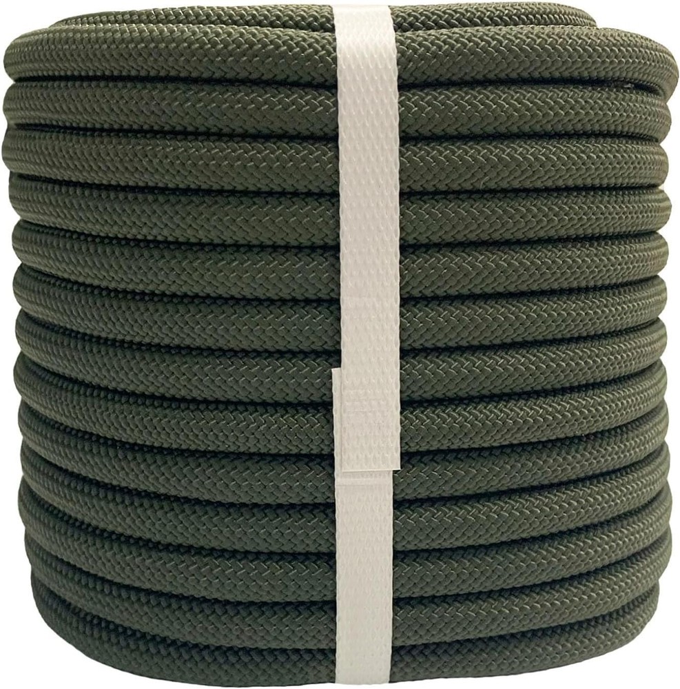 High-Strength 3/8 in x 100 ft Polyester Arborist Rope for Tree Work & Securing