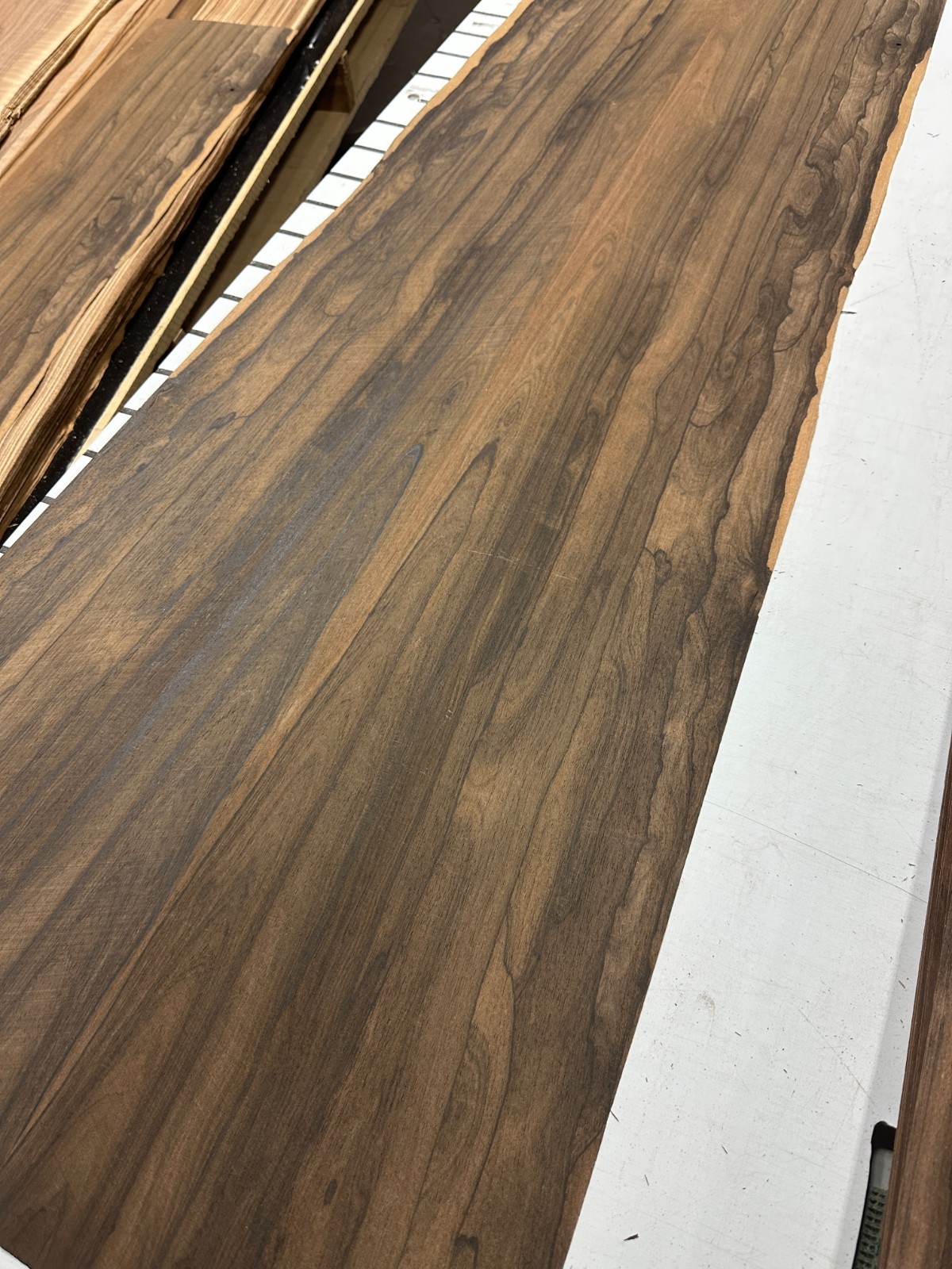 Ziricote Raw Wood Veneer 3 sheets 56'' x 9'' 321A