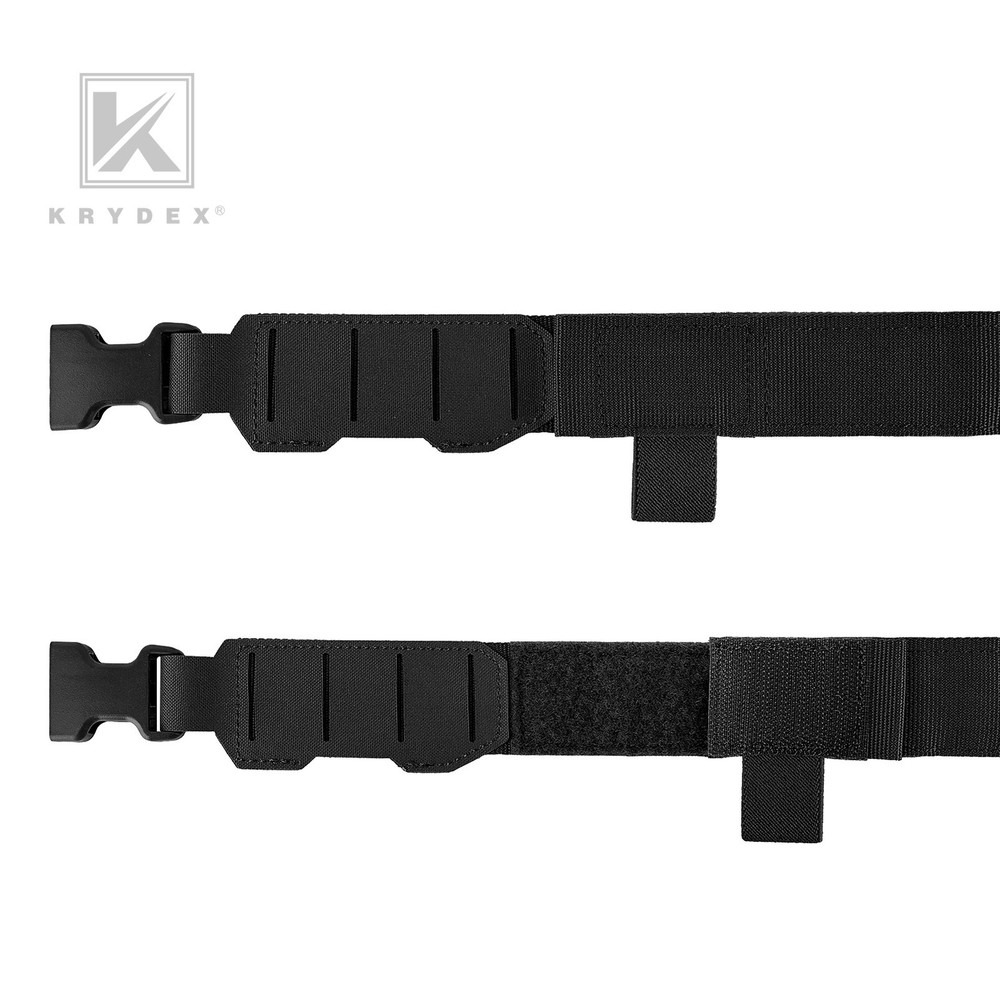 Krydex Tactical Chest Rig Shoulder Strap with Back MOLLE Panel Harness Vest BK