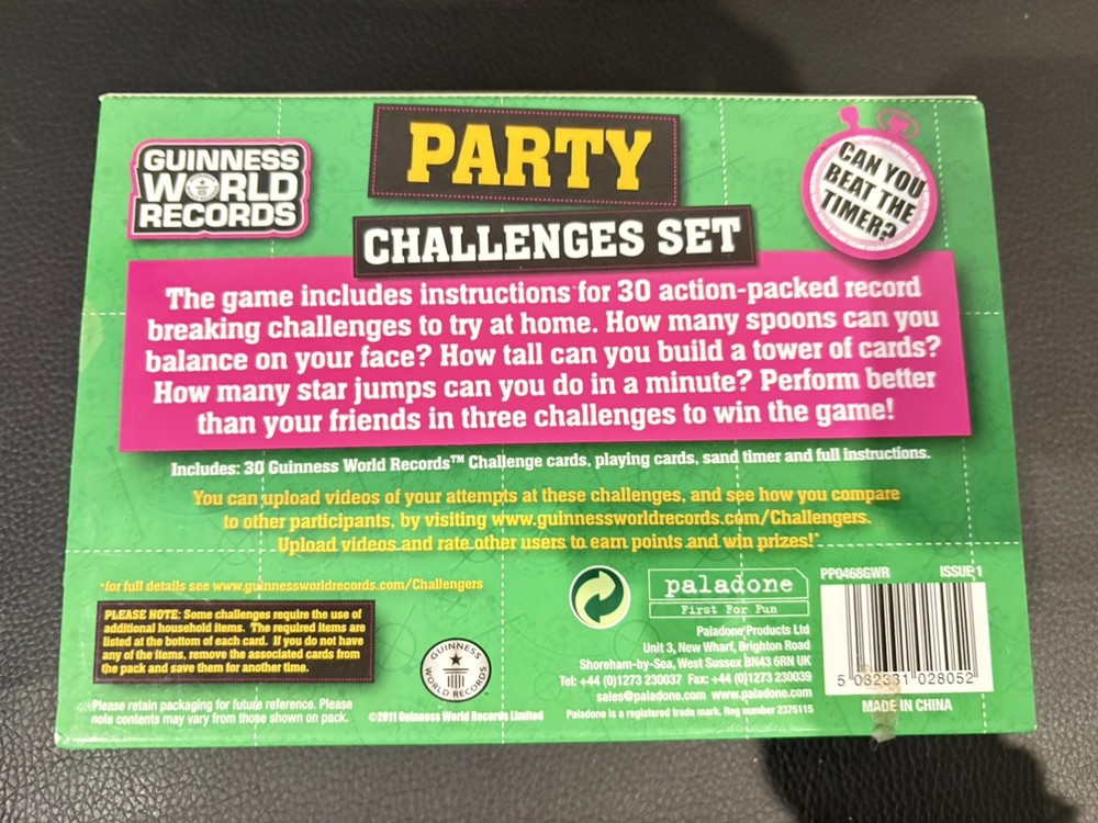 Guinness World Record Party Challenge Set Complete