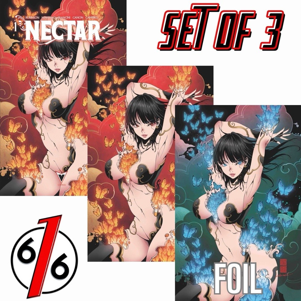 🔥 NECTAR #1 SECOND PRINTING GODTAIL 616 COMICS Variant ABC Set LTD 500