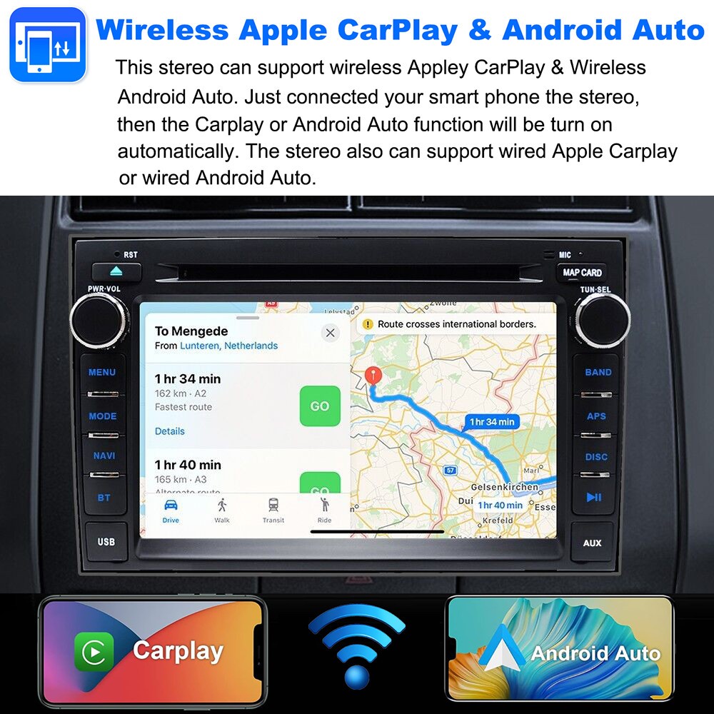 Car Radio Stereo DVD Apple Carplay For Tahoe Yukon Silverado Traverse 2007-2013