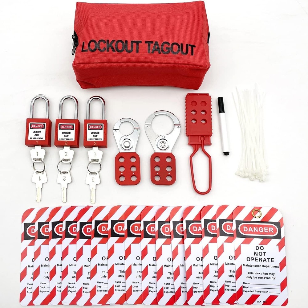 Lockout Tagout Kit with Safety Padlocks