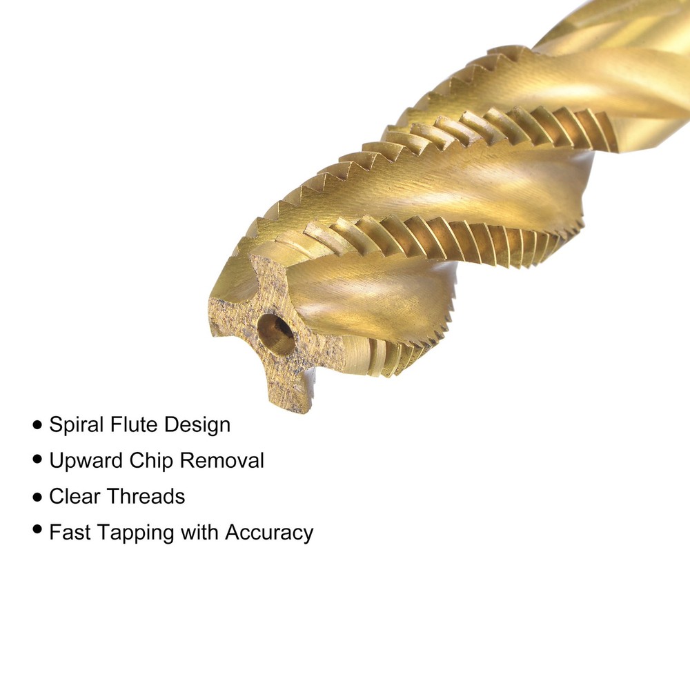 M14 x 1.5 Spiral Flute Thread Tap HSS Titanium Plated Machine