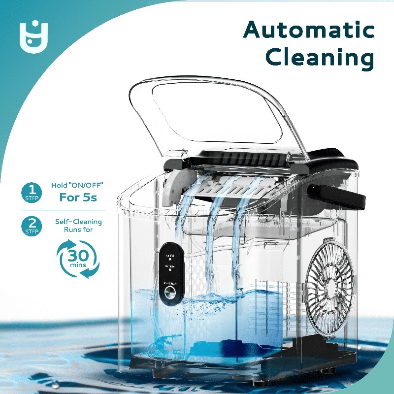 Portable Ice Maker 26lb Daily Fast Ice Production Self Cleaning Energy Efficient