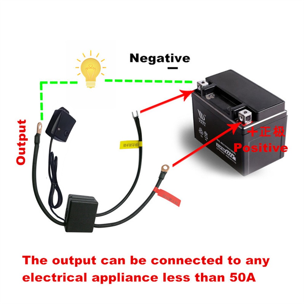 12V Motorcycle Battery Disconnect Cut Off Switch Shock Vibration Sensor Control