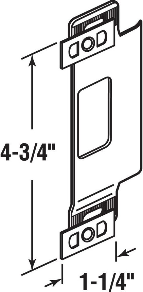 Brass Plated Adjustable Door Strike for Deadbolt Locks, Easy Installation