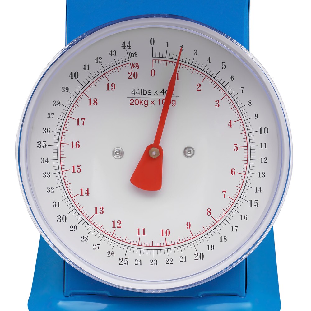 Portable Mechanical Dial Scale for Kitchen & Shop Use, 44 lbs Capacity