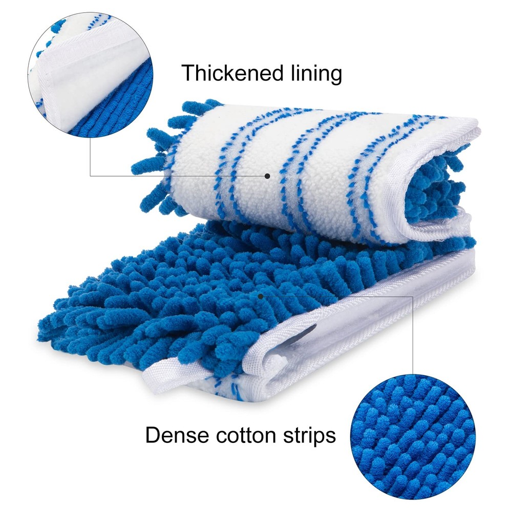 3 Pack Mop Refills Compatible For Duaaction Microfiber Mop Mop Heads Replacement