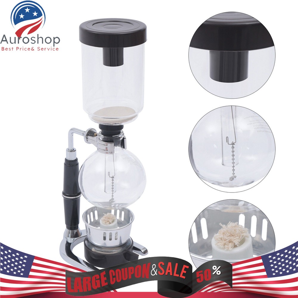 3 Cups Capacity Coffee Syphon Tabletop Siphon Coffee Maker Coffee Syphon Making