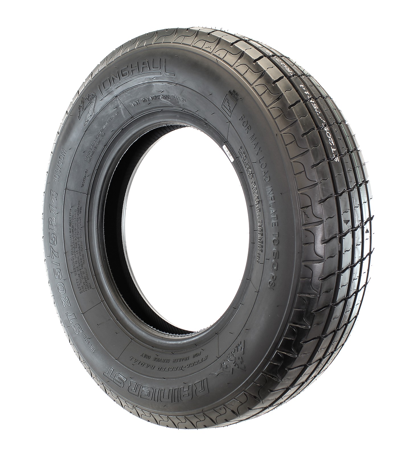 eCustomrim ST205/75R14 DEEP TREAD Steel Belted Radial Trailer Tire LRC 1760 Lbs.