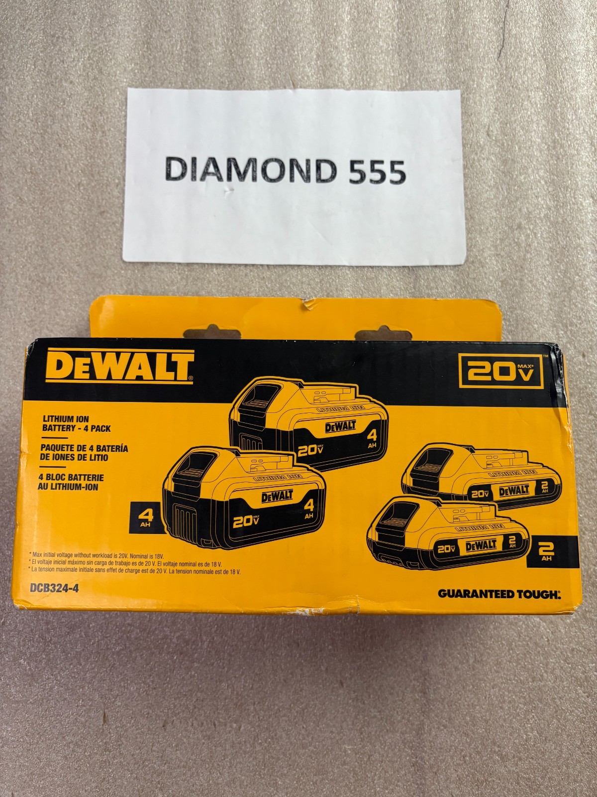 DEWALT DCB324-4 20-Volt Battery - 4 Pieces | 0551