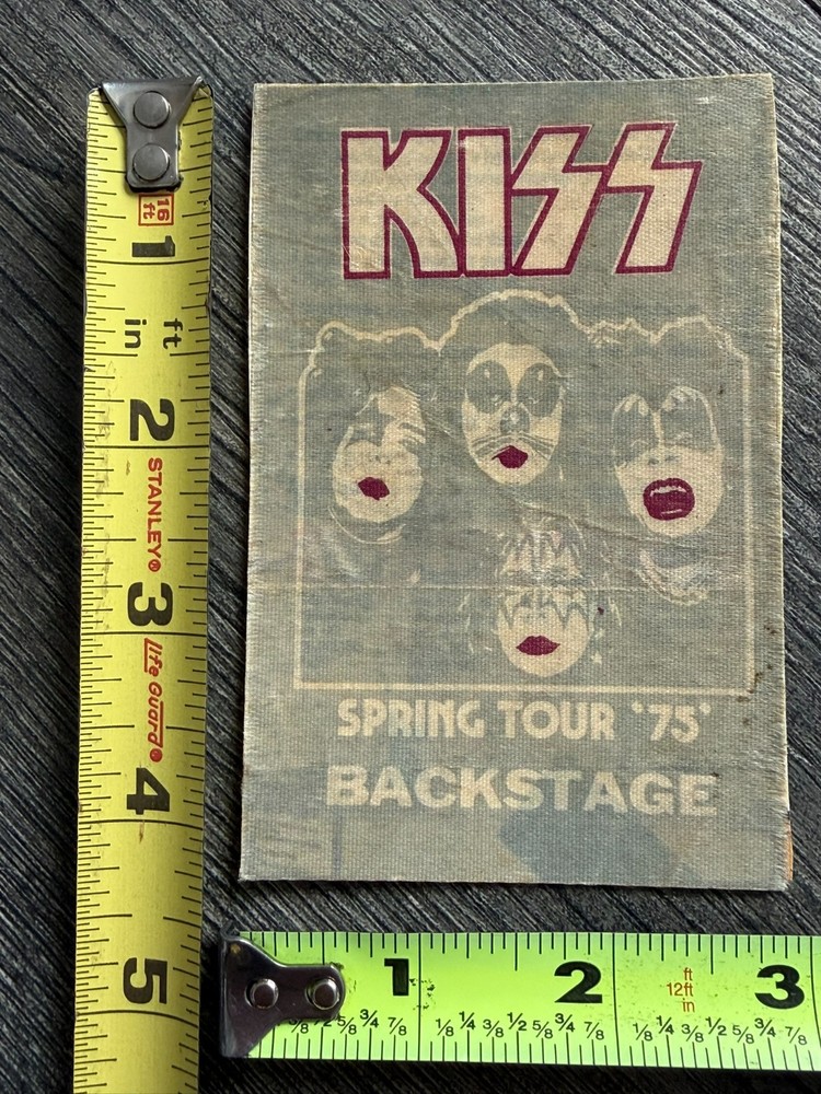 KISS Pass Dressed To Kill Tour Spring 1975 Silver Purple Vintage Kiss Aucoin B