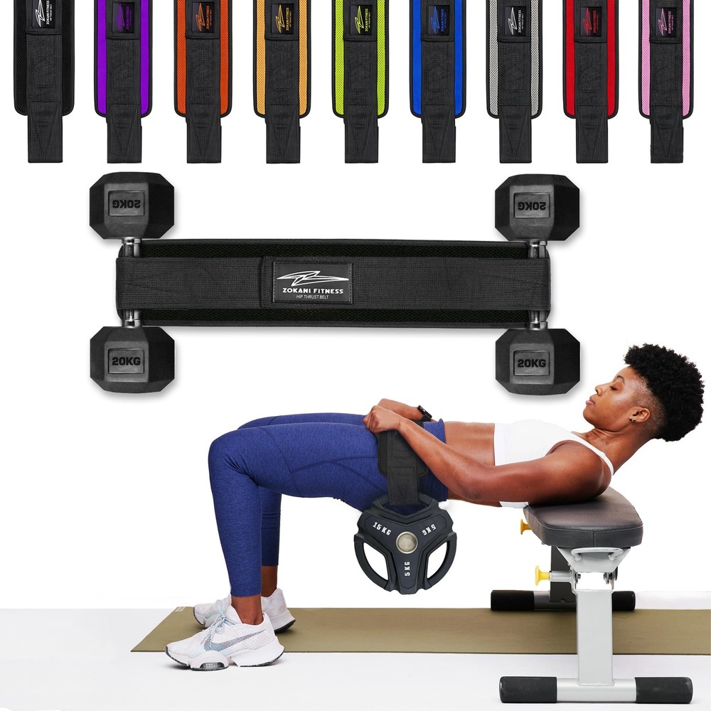 Hip Thrust Belt - Heavy duty, Comfortable, Adjustable Glute Trainer with Anti...