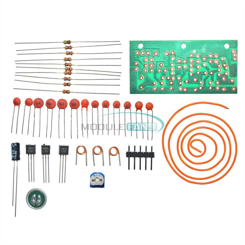 DC 1.5V-9V FM Wireless Microphone DIY Electronic Learning Kits 80MHz-108MHz M