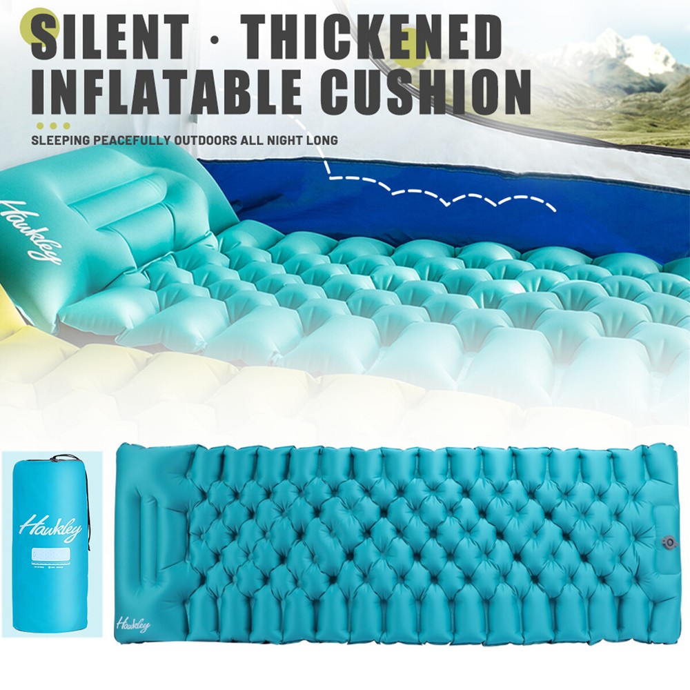 Self-Inflating Sleeping Pad+ Pillow Durable Lightweight Camping w/Storage Bag