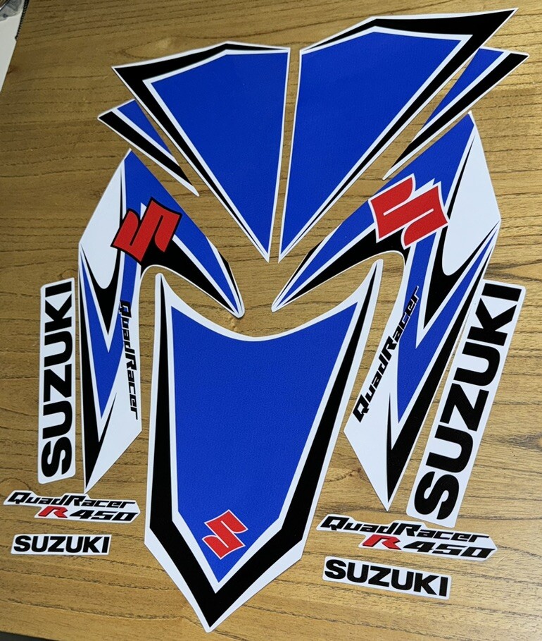 🔥 Suzuki LTR450 2006 White Graphics Kit 💥 ATV QuadRacer Decals Wrap 🏁