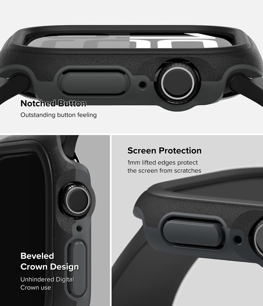 For Apple Watch 10 46mm Case | Ringke [Onyx] Frame Protector Cover