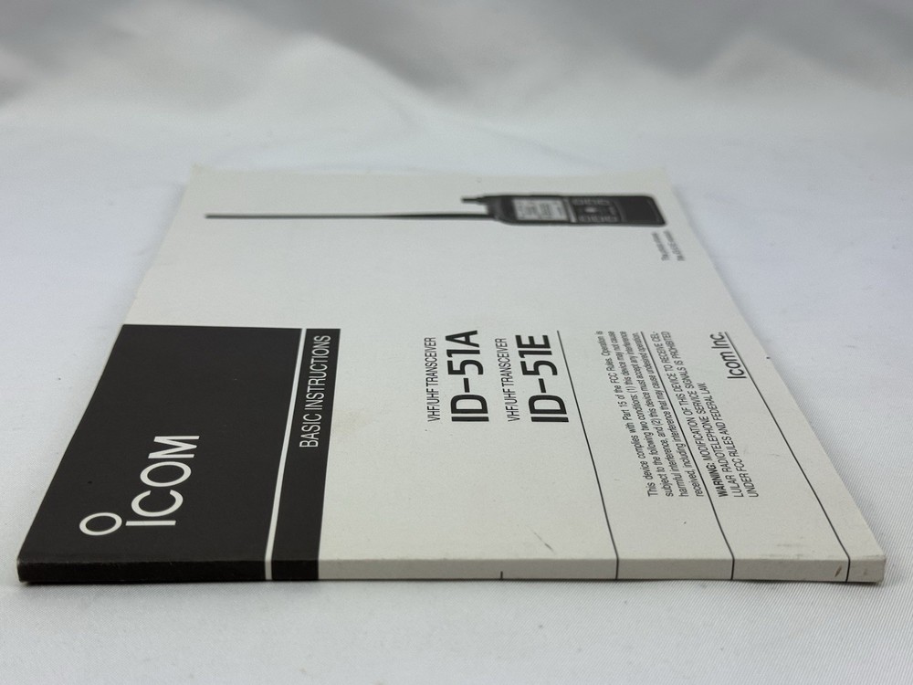 ICOM ID-51A ID51E Basic Instructions Manual