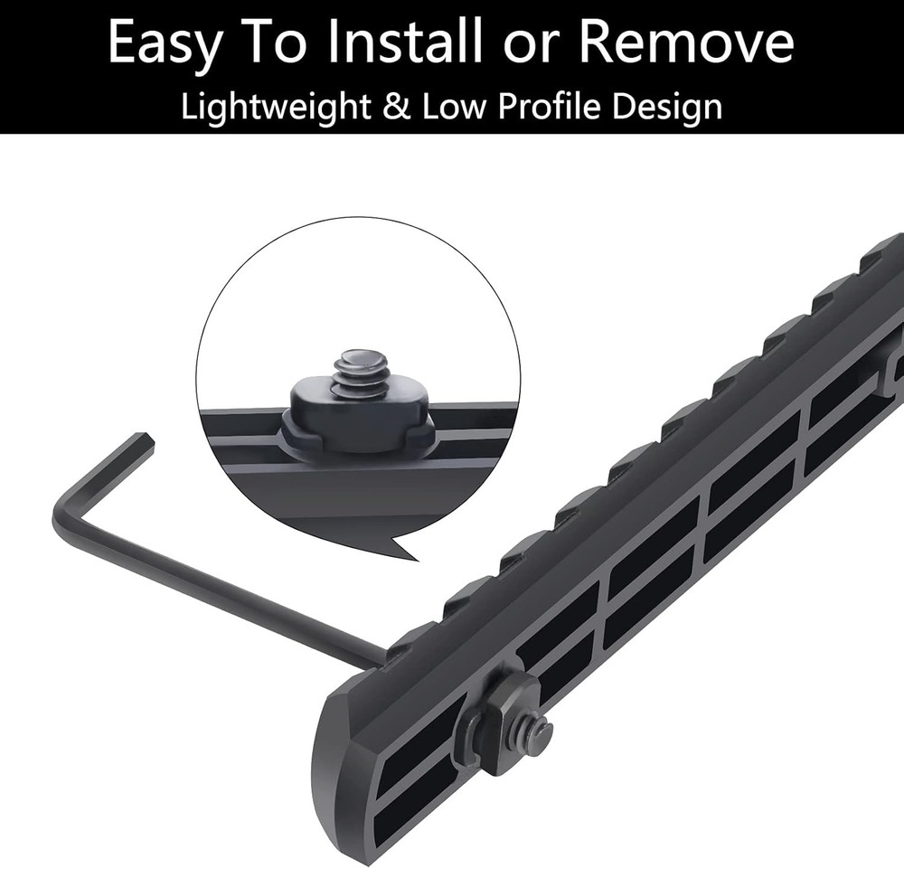 Picatinny Rail Polymer Accessory Single Rail, Black