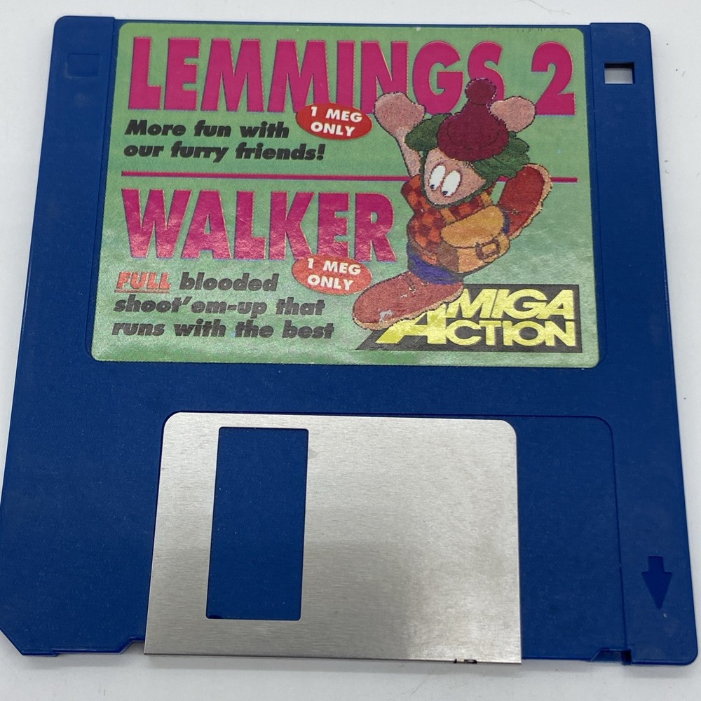 90s Amiga lemmings 2 Walker Floppy Disk Vintage floppy disk  VTG untested