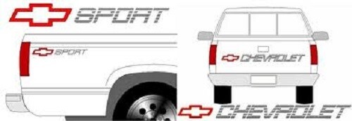 CHEVY Sport kit Truck Tailgate & Bedside Decals 90-91 Style: Fits Chevrolet