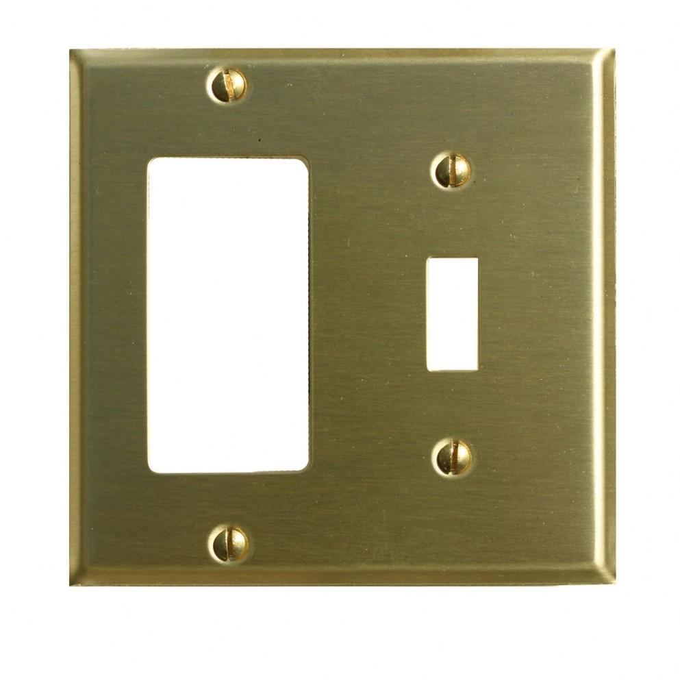 Switchplate Brushed Brass GFI Toggle | Renovator's Supply