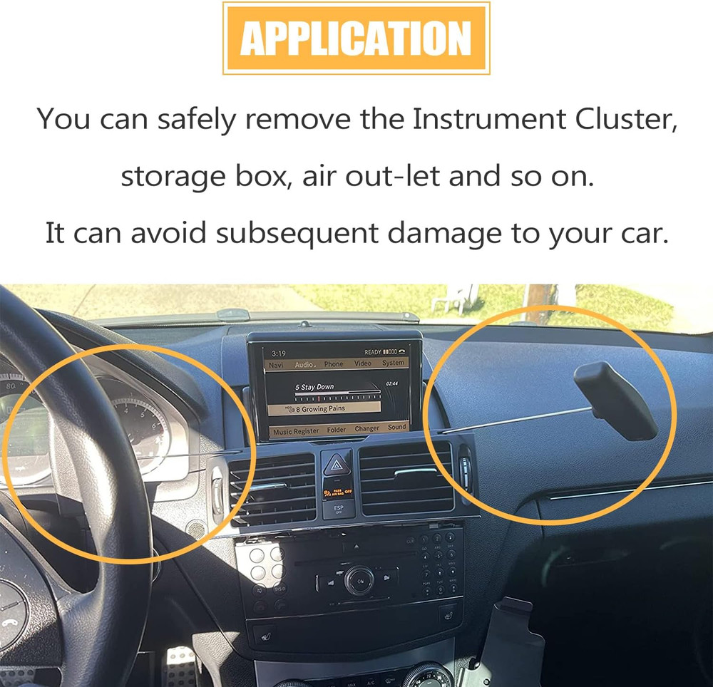 Mekar Instrument Cluster Removal Pulling Hooks Tool Dashboard Removing Tool Comp