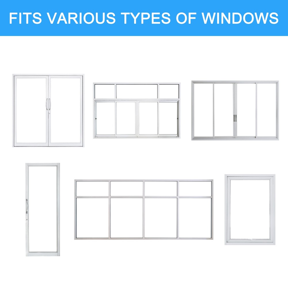 Window Screen Mesh, 31" x 55" Fiberglass Net Mesh White Frame Hook and Loop