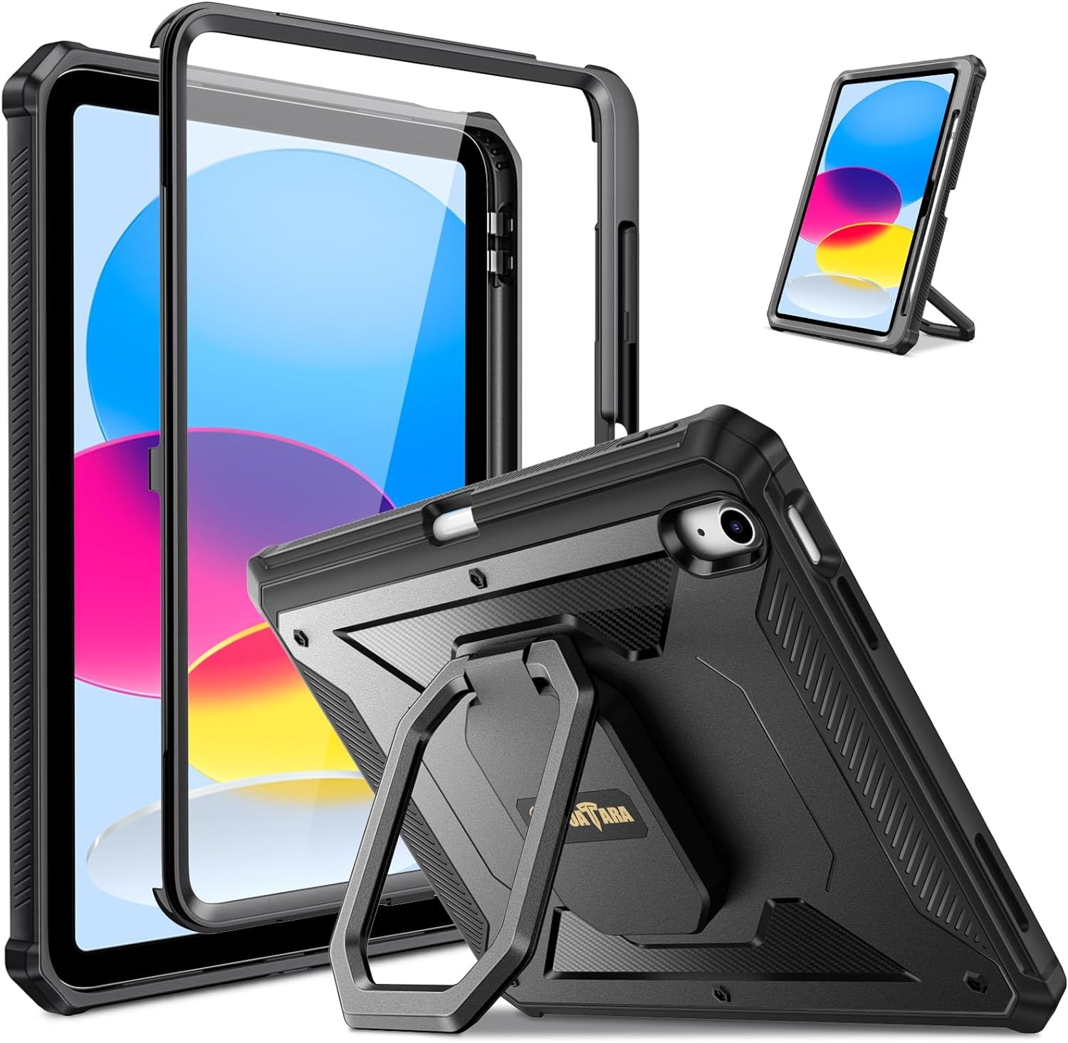 Case for iPad (A16) 11th Gen/iPad 10th Gen Rugged Cover with Screen Protector