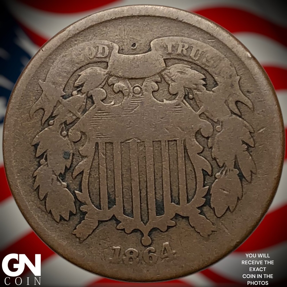 1864 2 Cent Piece Y8293