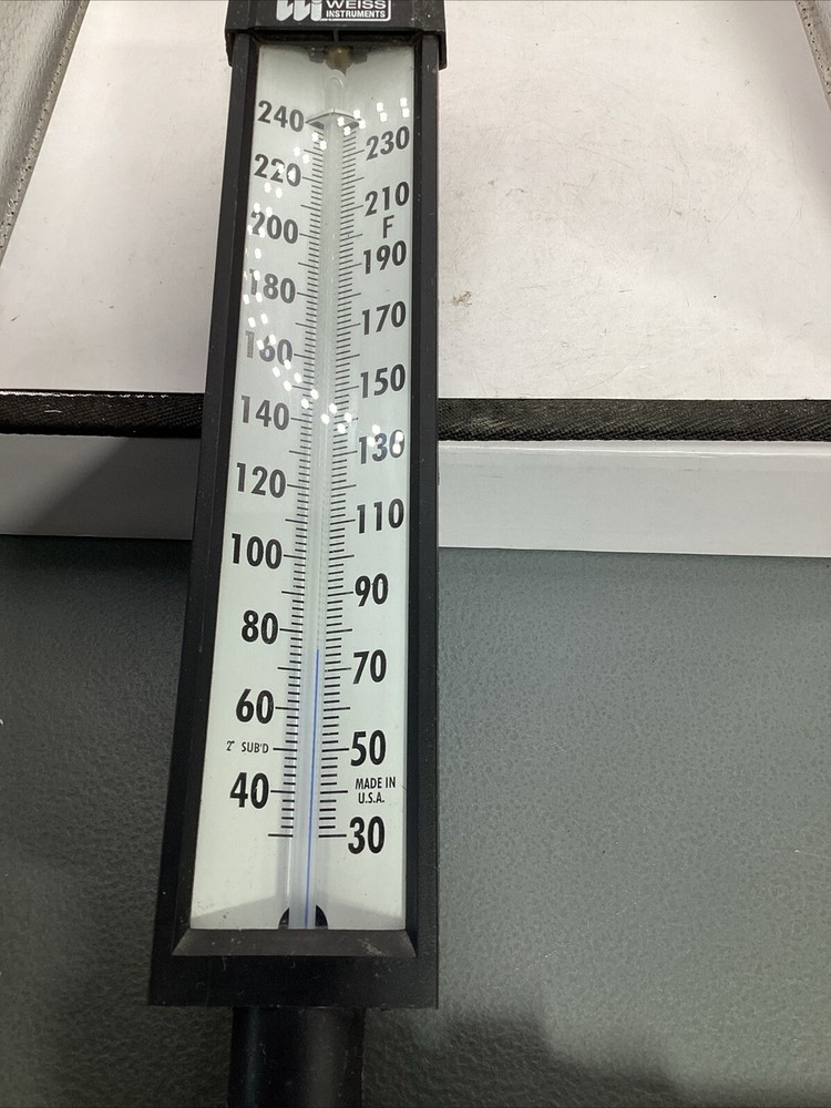 Weiss Instruments Thermometer 30F to 240F with Treaded Mounting Base