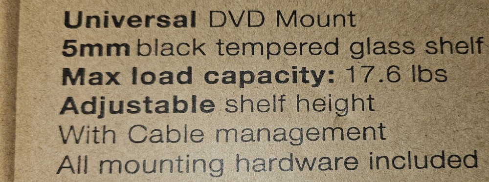 Ematic DVD Player Wall Mount EMD211, Adjustable shelf.