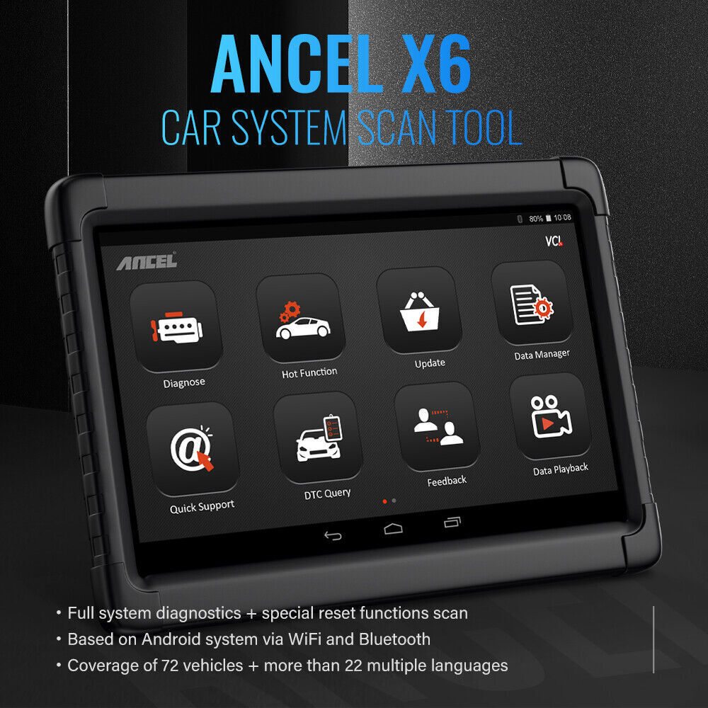 ANCEL OBD2 Scanner Bluetooth Bidirectional Diagnostic Tool 10inch Touch Screen
