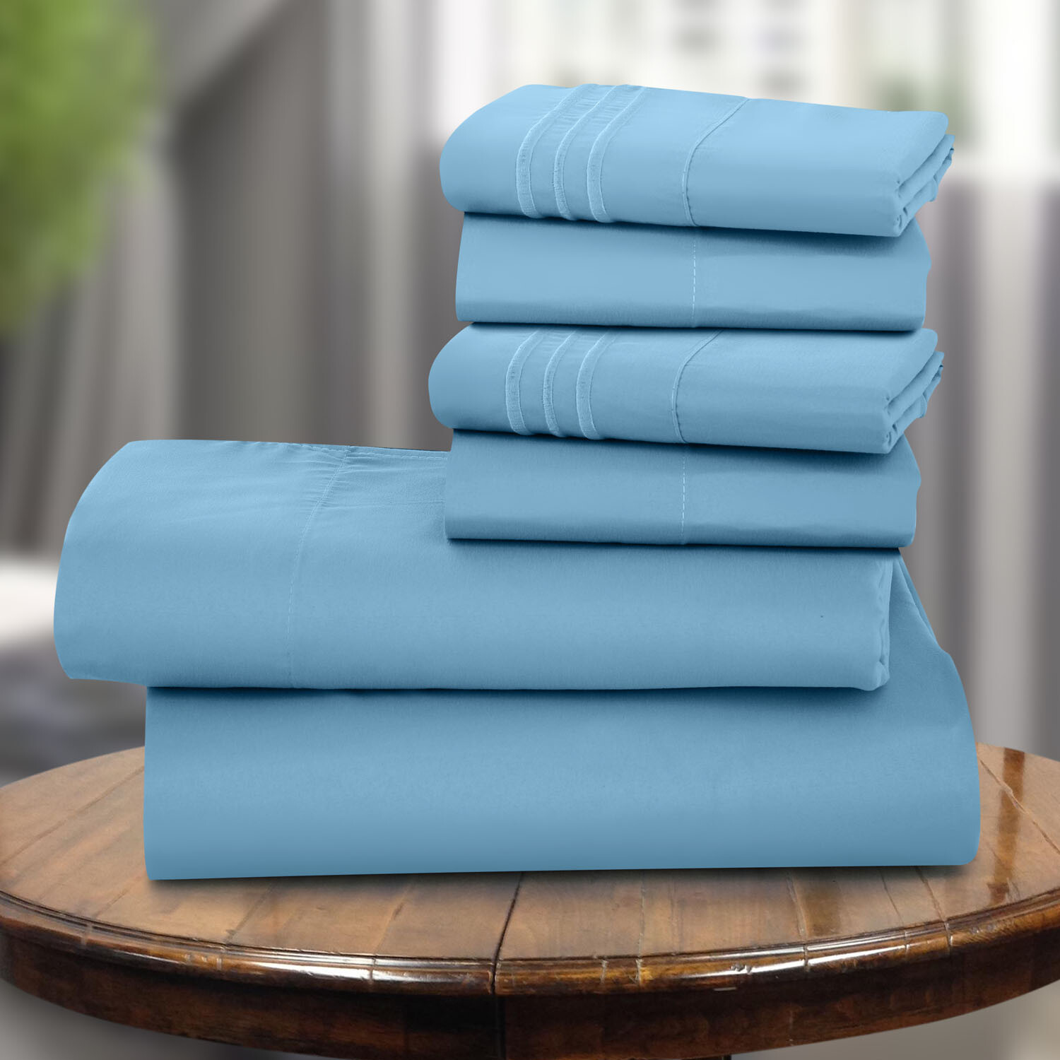 1800 Series 6 Piece Bedsheet Set Extra Soft Deep Pocket Hotel Luxury Bed Sheets