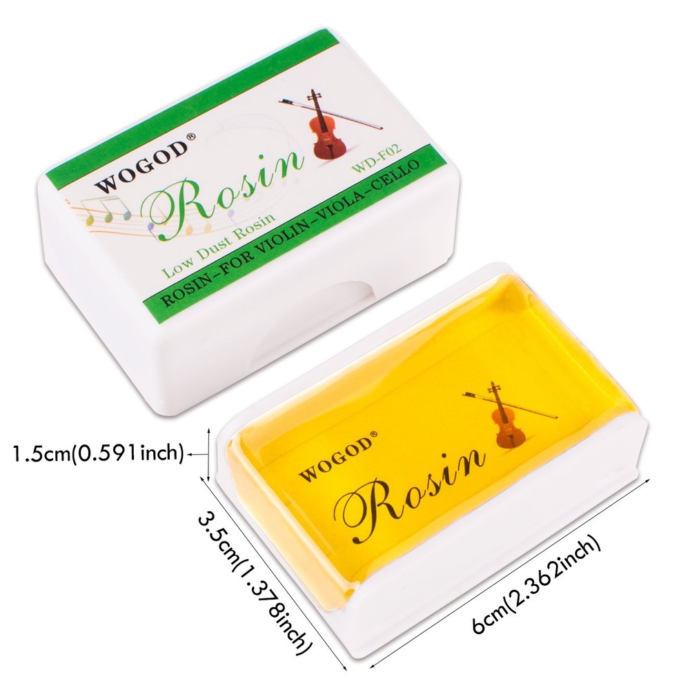 Rosin Violin Light Low Dust for Bows Viola Cello 2 Pcs