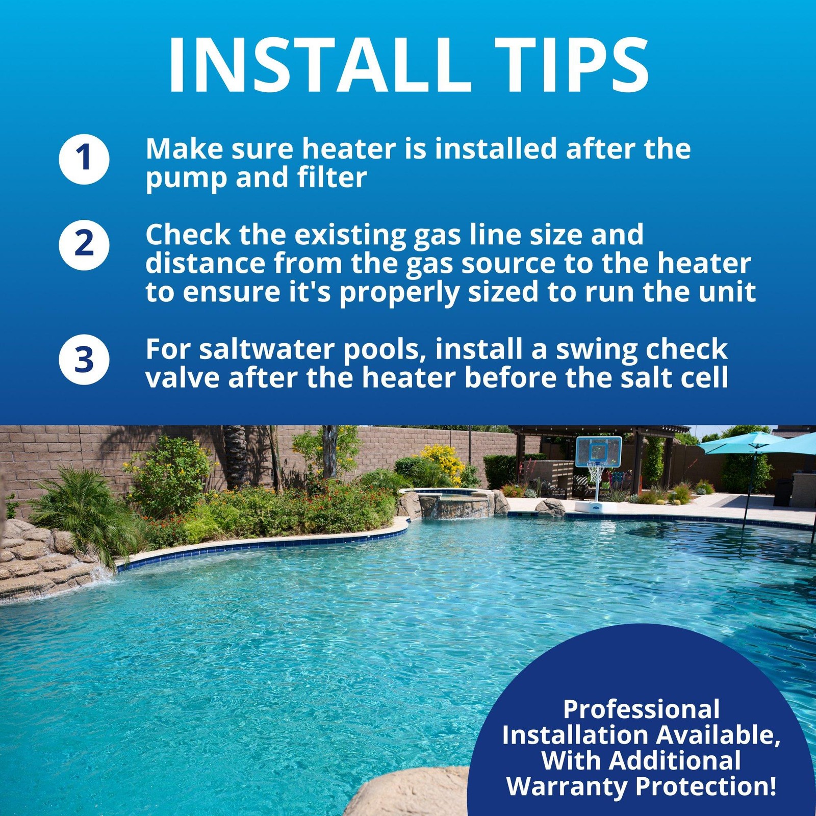 Pentair MasterTemp, Low NOx, 400K BTU, Propane Gas, Pool & Spa Heater EC-462029