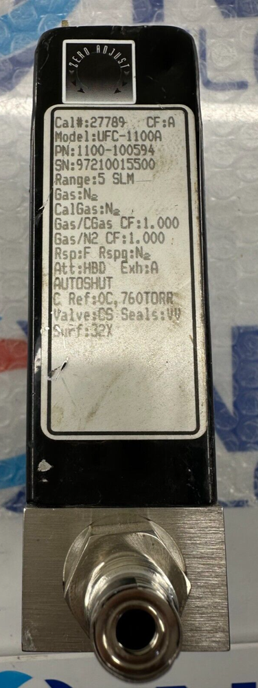 Unit Instruments UFC-1100A Mass Flow Controller Range: 5 SLPM Gas: N2 500PSI Max