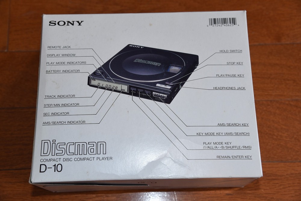 Box only for Sony D-10 Discman CD Player